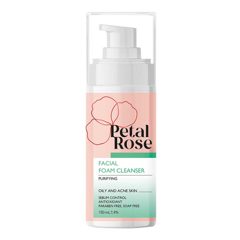 فوم شستشو صورت پوست چرب پتال رز PETAL ROSE