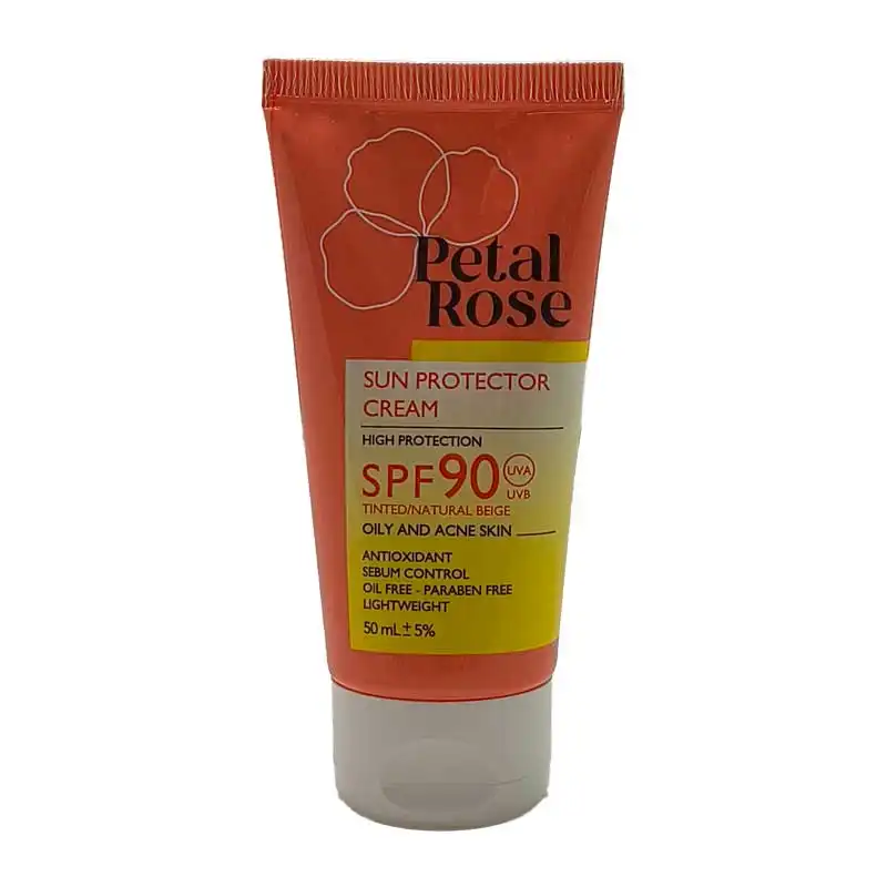 ضد آفتاب پتال رز پوست چرب رنگ بژ طبیعی PETAL ROSE