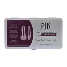 تیپ-ژل-پی-ان-اس-لانگ-کافین ژل تیپس ناخن پی ان اس PNS GEL TIPS 500PCS